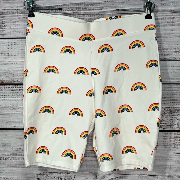 Torrid Plus Size 1x Celebrate Love Rainbow Bike Shorts Pride NWOT - Picture 1 of 6
